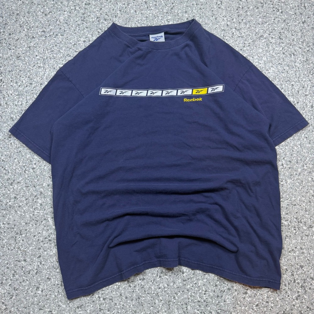 Early 2000's Reebok T-Shirt Men's Extra Large Blue Skater Vintage